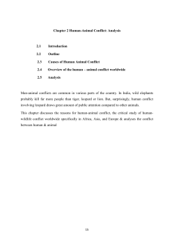 Chapter 2 Human-Animal Conflict