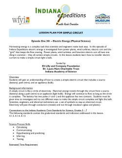 LESSON PLAN FOR SIMPLE CIRCUIT Episode One 301
