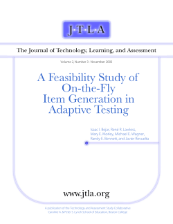 A Feasibility Study of On-the-Fly Item Generation in Adaptive Testing