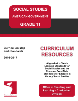 American Government Curriculum Map and Standards
