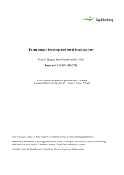 Paper to Session number: 63 Title: Trust and civic engagement