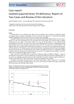 Case report: Isolated acquired factor VII deficiency: Report of Two