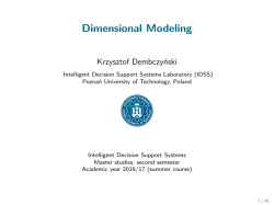 Dimensional Modeling