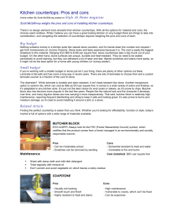 Kitchen countertops: Pros and cons - Kre