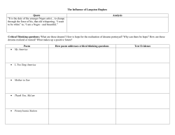 The Influence of Langston Hughes: Quote Analysis "It is the duty of