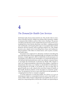 The Demand for Health Care Services