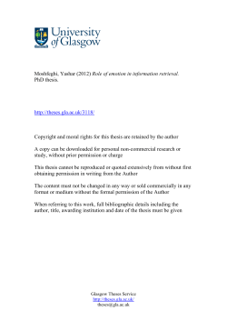 Emotion as Information: Study of Emotion in Information Retrieval