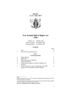 New Zealand Bill of Rights Act 1990
