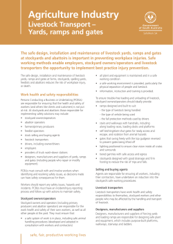 Livestock Transport - Yards, ramps and gates