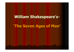 William Shakespeare`s- `The Seven Ages of Man` - English