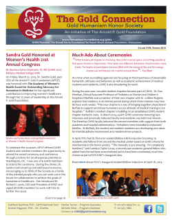 Summer 2013 - Arnold P. Gold Foundation