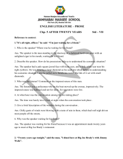 ENGLISH LITERATURE &ndash; PROSE Chp