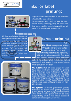 Inks for Label Printing (Part 1)