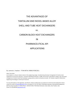 THE ADVANTAGES OF TANTALUM AND NICKEL