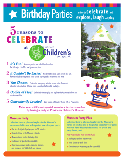 Museum Party - Providence Children`s Museum