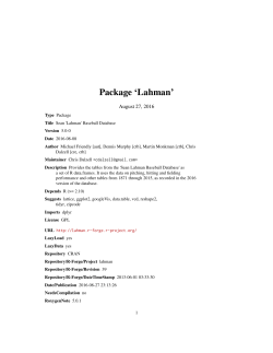Package `Lahman`