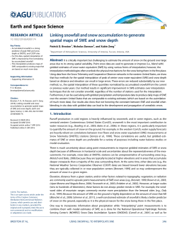 Linking snowfall and snow accumulation to generate spatial maps of