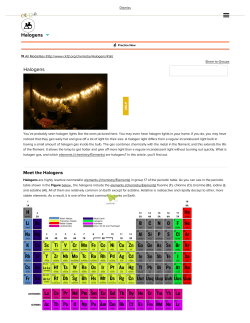Halogens