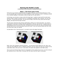 Solving the Rubik`s Cube