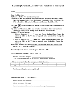Absolute Value Functions Sketchpad