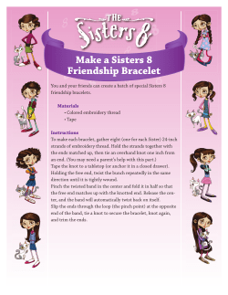 Make a Sisters 8 Friendship Bracelet