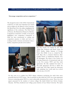GNLU International Conference on Trade and Competition Law