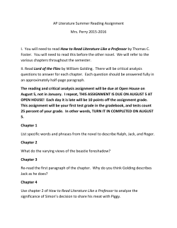 AP Literature Summer Reading Assignment Mrs. Perry 2015