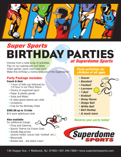 birthday parties - Superdome Sports