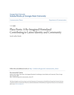 Plaza Fiesta: A Re-Imagined Homeland Contributing to Latino