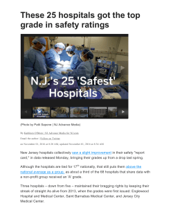 These 25 Hospitals Got the Top Grade in Safety Ratings &mdash; NJ.Com