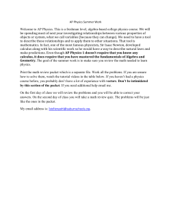 AP Physics (Directions)