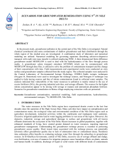 scenarios for groundwater remediation using n in nile delta