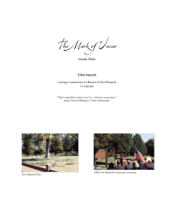 Lesson 3 - The Mohegan Tribe