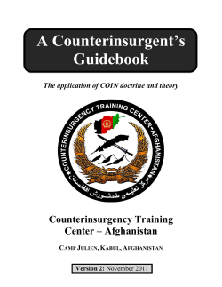 A Counterinsurgent`s Guidebook