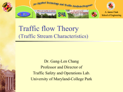 Traffic flow Theory