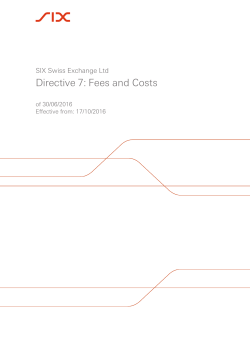 Directive 7: Fees and Costs