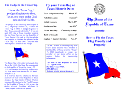 Texas Flag Brochure - The Sons of the Republic of Texas