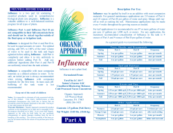 Organic Approach - Influence 2.5 Gal