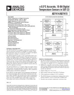 AD7414/AD7415 +/– 0.5 Degrees C Accurate, 10