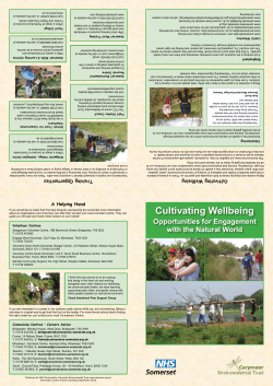 Cultivating Wellbeing - Carymoor Environmental Trust