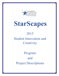 2015 Student Innovation and Creativity Program and Project