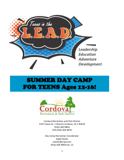 Camp Cordova Summer Day Camp - Cordova Recreation and Park