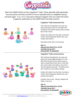 New from JAKKS Pacific are the Cuppatinis™ dolls. These adorable