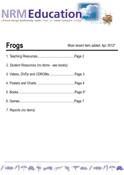 Library List Frogs.qxd - Natural Resources South Australia