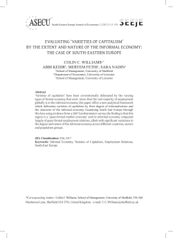 EVALUATING `VARIETIES OF CAPITALISM` BY THE EXTENT AND