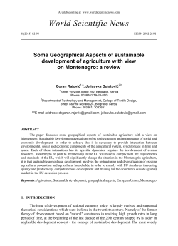 Some Geographical Aspects of sustainable development of