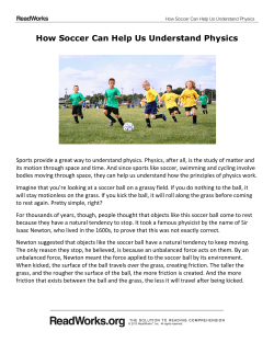 How Soccer Can Help Us Understand Physics