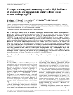 Preimplantation genetic screening reveals a high