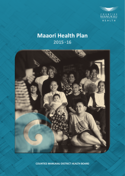 2015/16 CM Health Maaori Health Plan