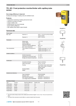 Data sheets - Sauter Controls